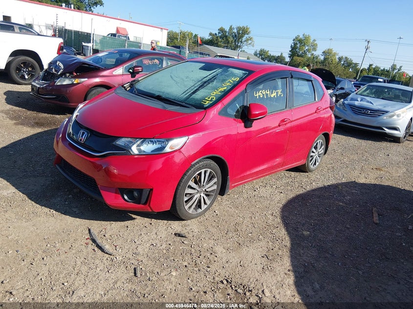 2015 Honda Fit Ex/Ex-L, Flood, IAAI, VIN 3HGGK5H86FM739428 — photo 2