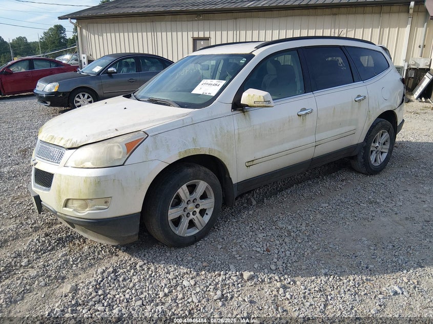 2011 Chevrolet Traverse, Front & Rear, IAAI, VIN 1GNKVGED5BJ364689 — photo 2