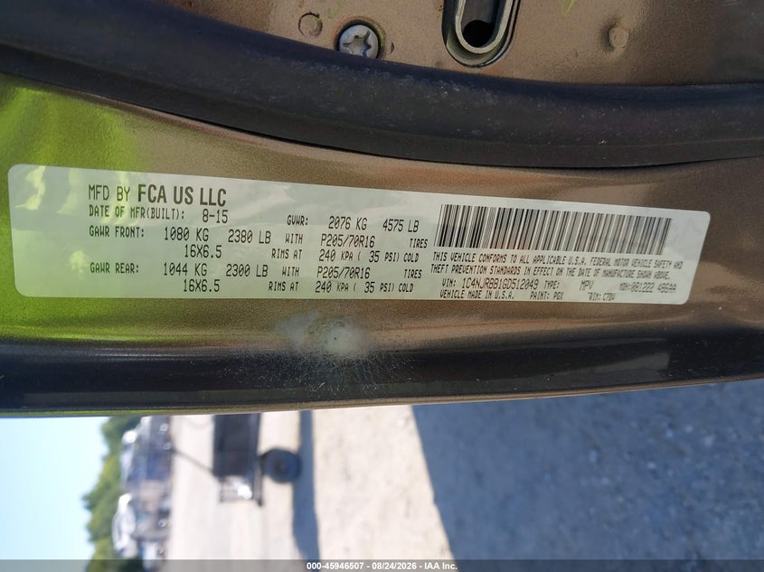 JEEP PATRIOT 2016 VIN 1C4NJRBB1GD512049