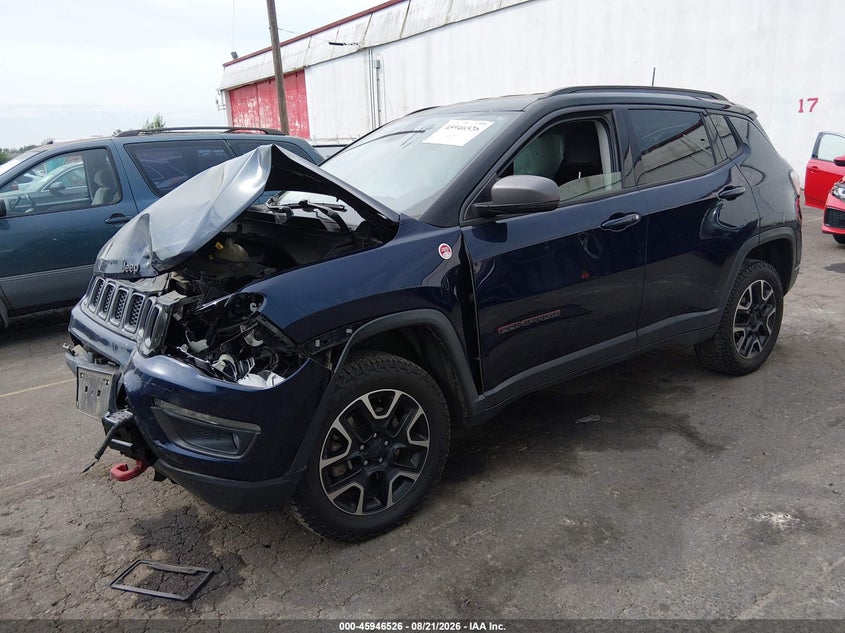 2019 Jeep Compass, Удар спереди, IAAI, VIN 3C4NJDDB6KT790450 — фото 2