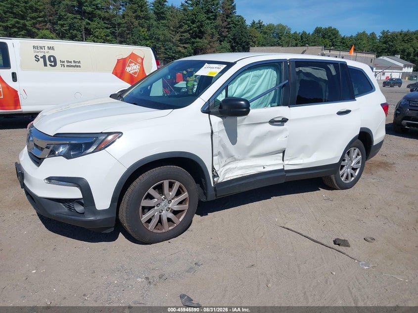 Vin: 5fnyf6h15mb013951, lot: 46445762, honda pilot awd lx 20212