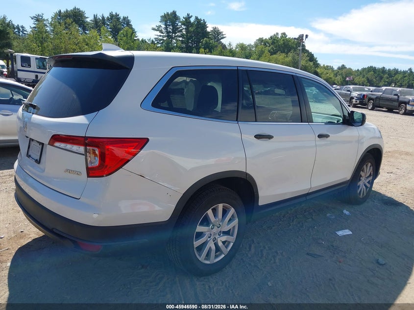Vin: 5fnyf6h15mb013951, lot: 46445762, honda pilot awd lx 20214
