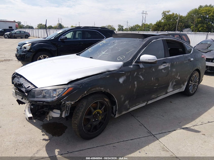 2015 Hyundai Genesis 3.8, Front End, IAAI, VIN KMHGN4JE8FU064642 — photo 2