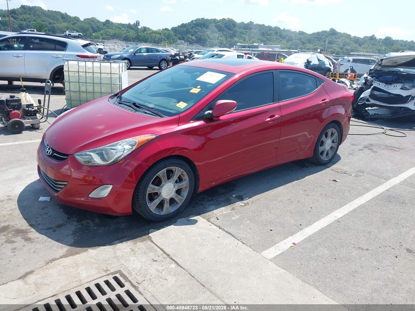 2012 Hyundai Elantra, Лівий зад, IAAI, VIN KMHDH4AE8CU280111 — фото 2