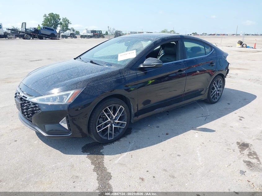 2020 Hyundai Elantra Sport, Rear, IAAI, VIN KMHD04LB9LU944698 — photo 2