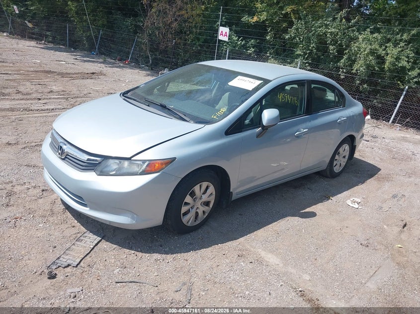 2012 Honda Civic, Затопление, IAAI, VIN 19XFB2F51CE014715 — фото 2