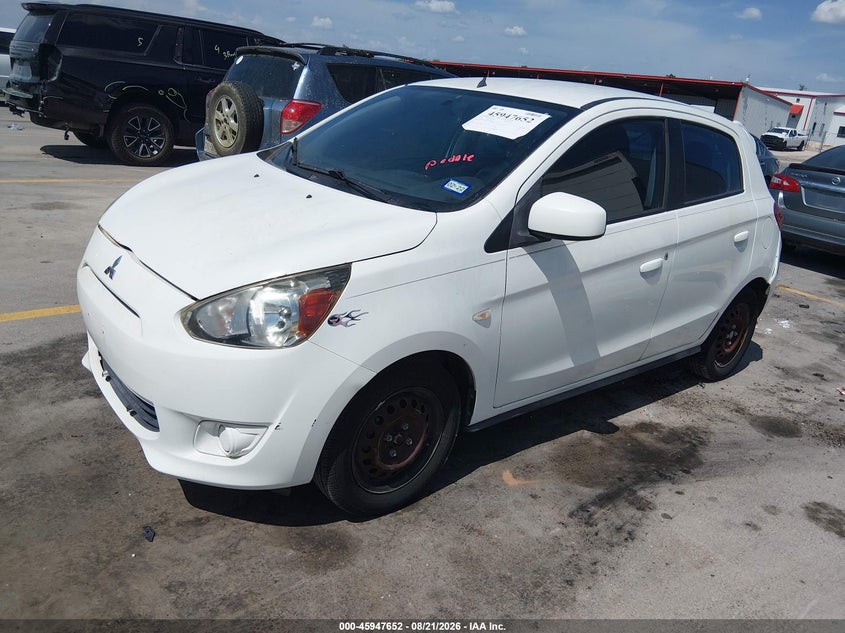 2014 Mitsubishi Mirage, Звичайний знос, IAAI, VIN ML32A3HJ0EH009670 — фото 2