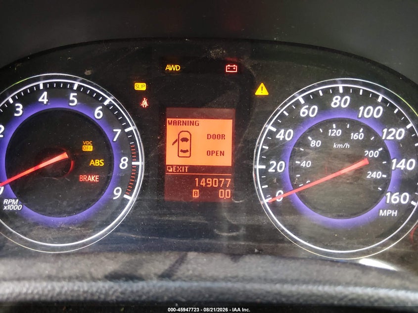2009 INFINITI G37X auction photo 7