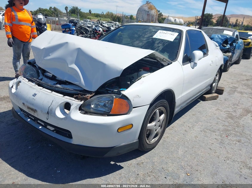 1995 Honda Civic Del Sol Si, Front End, IAAI, VIN JHMEH6163SS000391 — photo 2