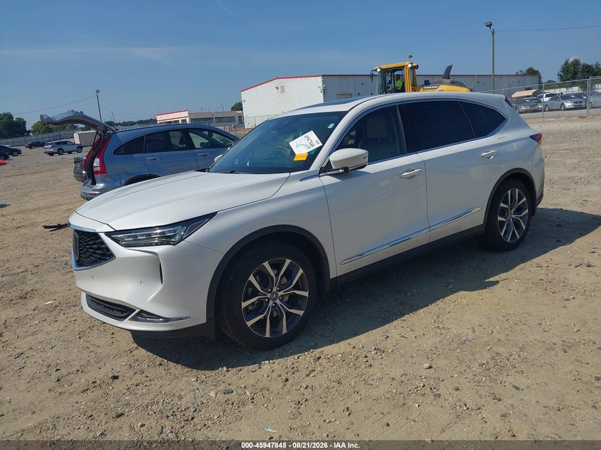 2022 Acura Mdx Technology Package, Right Rear, IAAI, VIN 5J8YD9H43NL010399 — photo 2