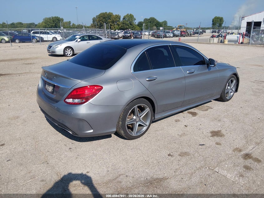 Vin: 55swf4kb5gu126878, lot: 46447123, mercedes-benz c 300 sport 4matic 20164