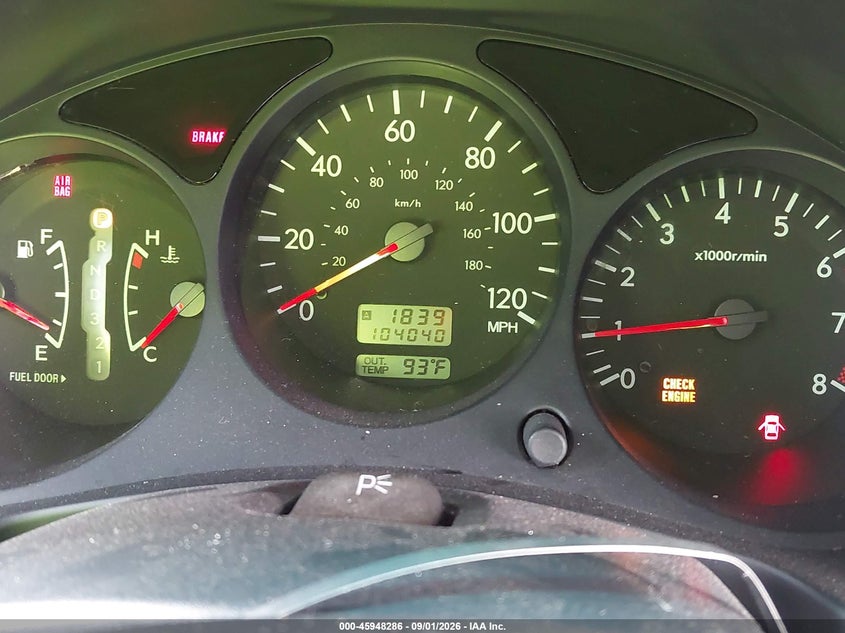 2003 SUBARU FORESTER SPORT UTILITY VEHICLE 2.5L H-4 REGULAR , 165HP