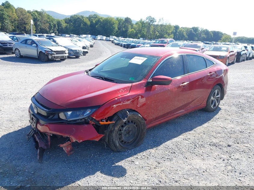 2020 Honda Civic, Front End, IAAI, VIN 19XFC2F61LE018575 — photo 2