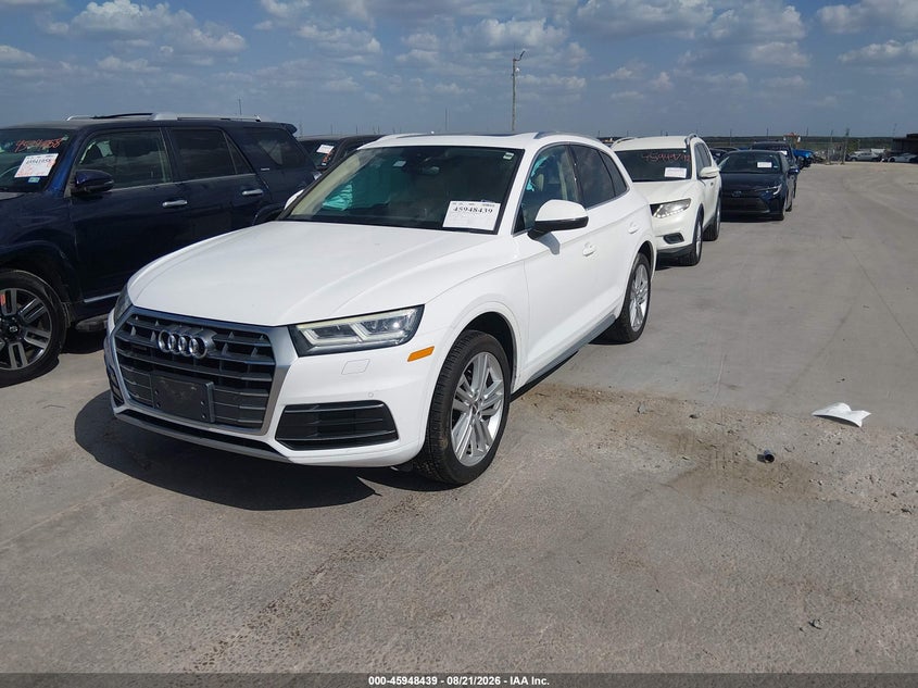 2018 Audi Q5, Левый бок, IAAI, VIN WA1BNAFY3J2012009 — фото 2
