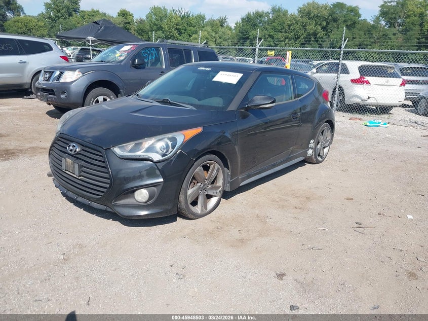 2014 Hyundai Veloster, Обычный износ, IAAI, VIN KMHTC6AE1EU192641 — фото 2