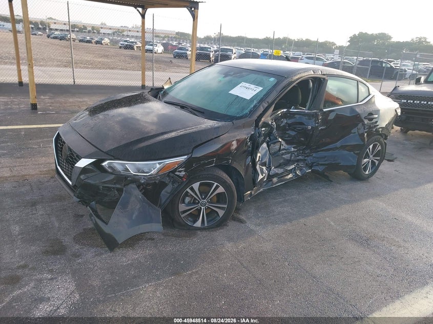 2022 Nissan Sentra Sv Xtronic Cvt, Оба бока, IAAI, VIN 3N1AB8CVXNY316445 — фото 2