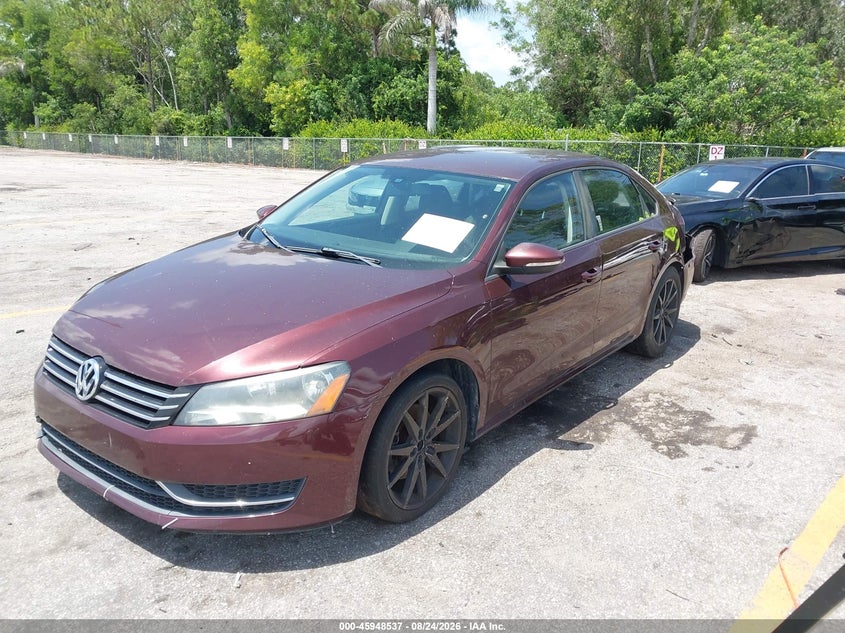 2012 VOLKSWAGEN PASSAT SEDAN 2.5L I-5 DOHC, VVT, 170HP