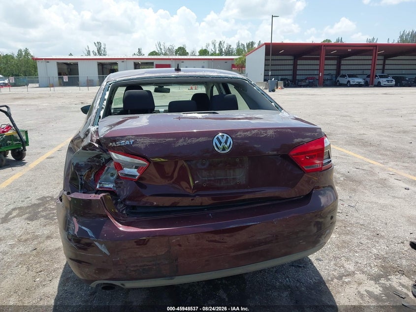 2012 VOLKSWAGEN PASSAT SEDAN 2.5L I-5 DOHC, VVT, 170HP
