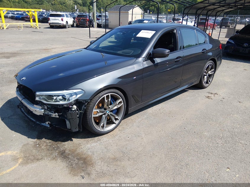 2019 BMW 5er, Удар спереду, IAAI, VIN WBAJB9C50KB289377 — фото 2