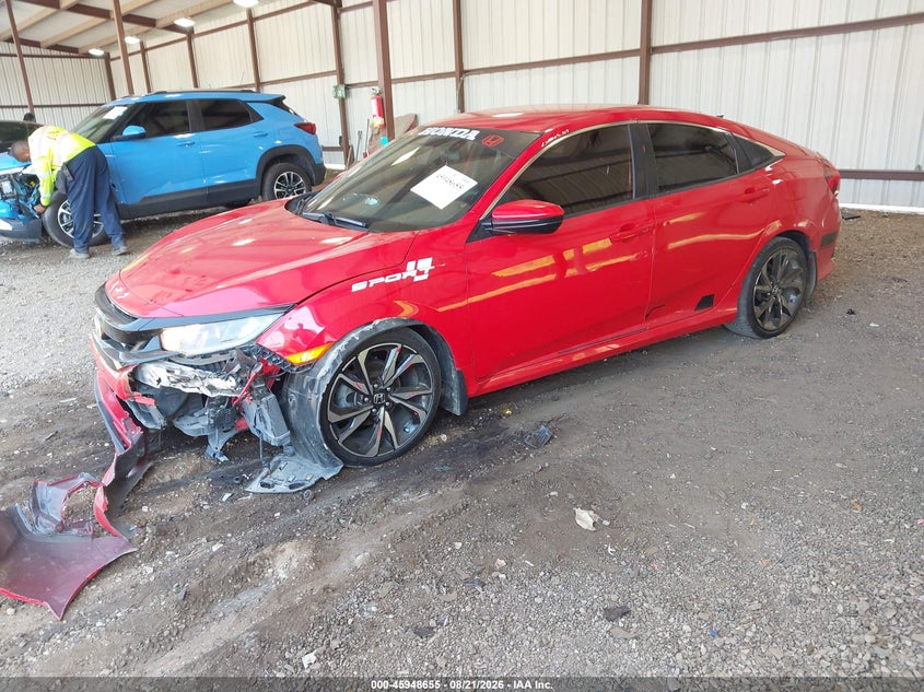 2019 Honda Civic, Front End, IAAI, VIN 2HGFC2F8XKH536108 — photo 2
