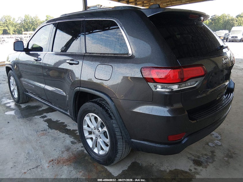 Vin: 1c4rjeag8mc712158, lot: 46448046, jeep grand cherokee laredo e 4x2 20213