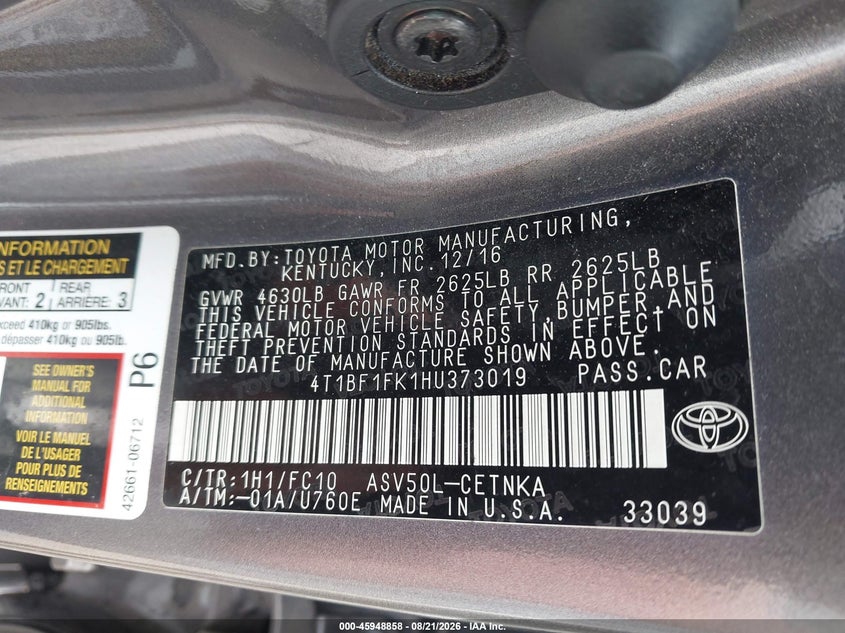 TOYOTA CAMRY - zdjęcie 9