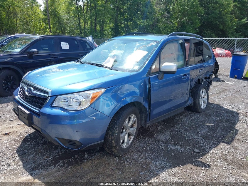 2015 Subaru Forester, Перёд и зад, IAAI, VIN JF2SJAGC6FH585724 — фото 2