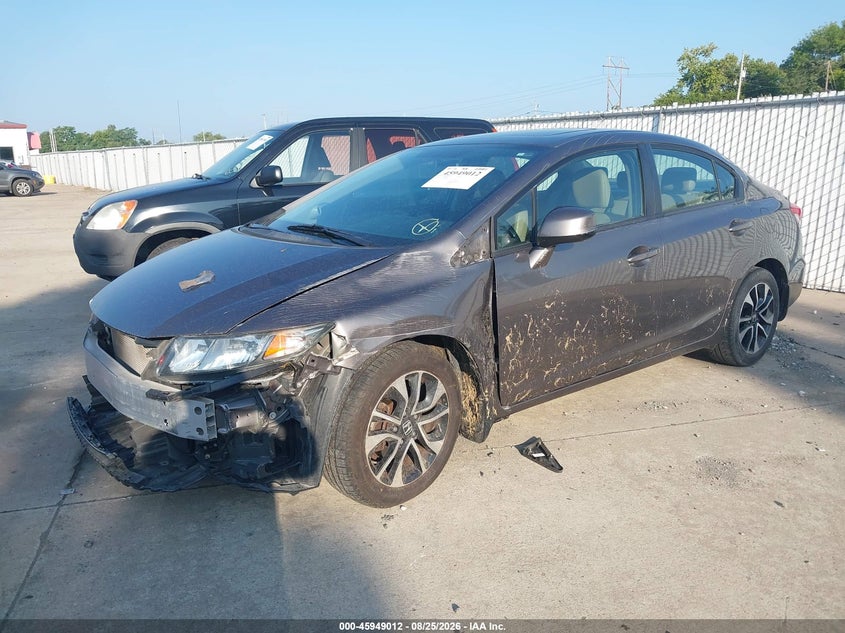 2013 Honda Civic, Front End, IAAI, VIN 19XFB2F9XDE028830 — photo 2
