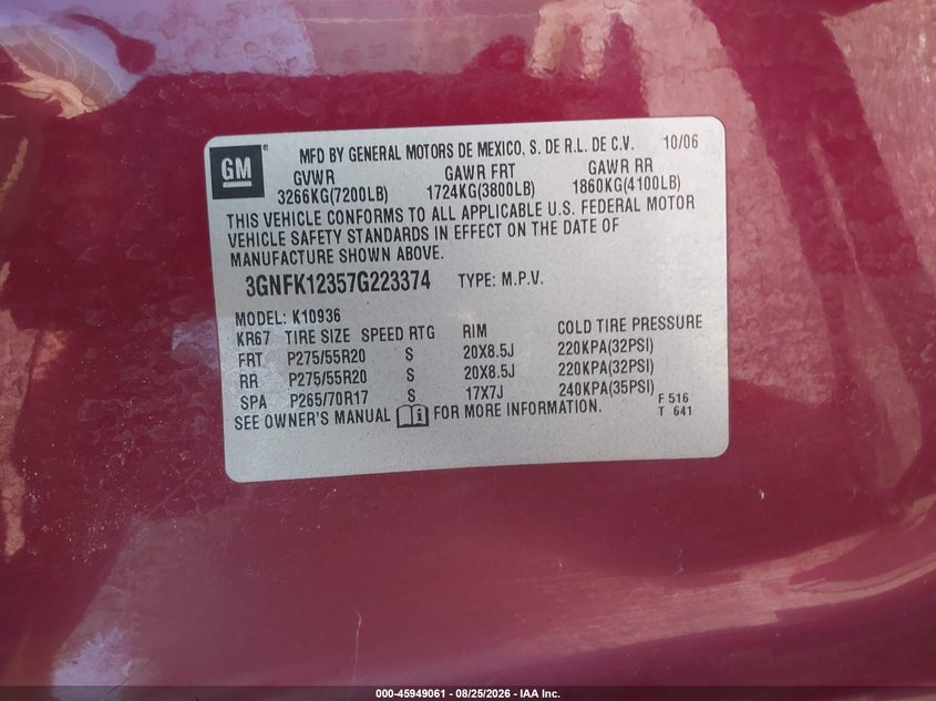 2007 CHEVROLET AVALANCHE 1500 LT · Photo 9