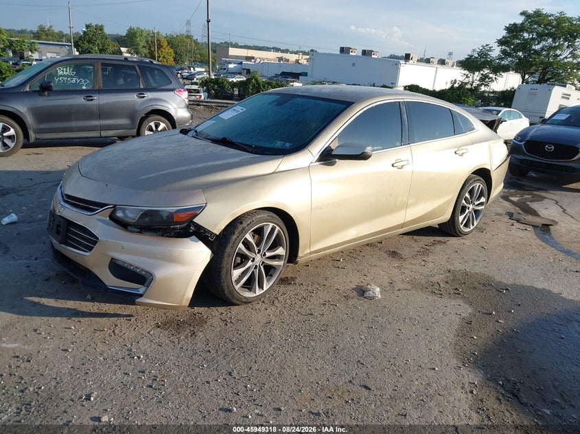 2016 Chevrolet Malibu, Front & Rear, IAAI, VIN 1G1ZE5ST7GF188948 — photo 2
