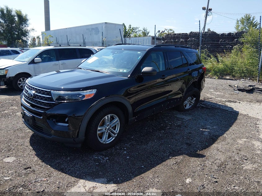 2020 Ford Explorer, Left Rear, IAAI, VIN 1FMSK8DH9LGB02051 — photo 2