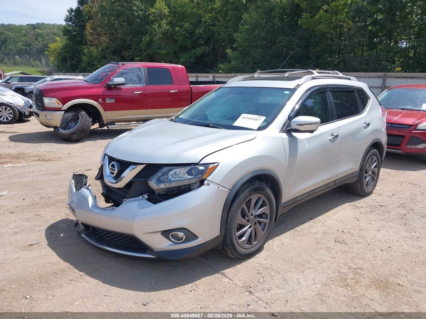2016 Nissan Rogue, Front End, IAAI, VIN 5N1AT2MV2GC851296 — photo 2