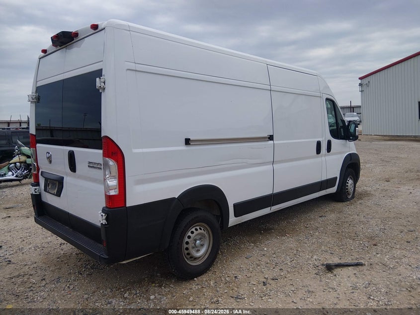 Vin: 3c6lrvdg7pe606010, lot: 46448702, ram promaster 2500 high roof 159 wb 20234