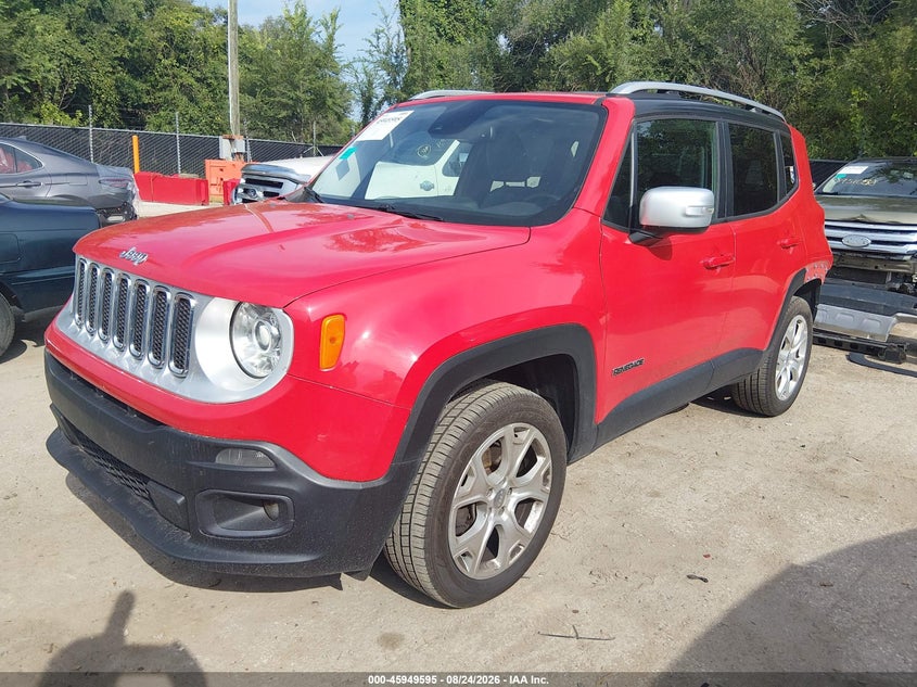 2017 Jeep Renegade, Rear, IAAI, VIN ZACCJBDBXHPG31023 — photo 2