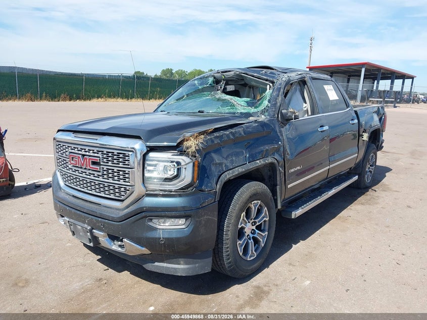 2017 GMC Sierra 1500 Denali, Переворот, IAAI, VIN 3GTU2PEJ1HG309196 — фото 2