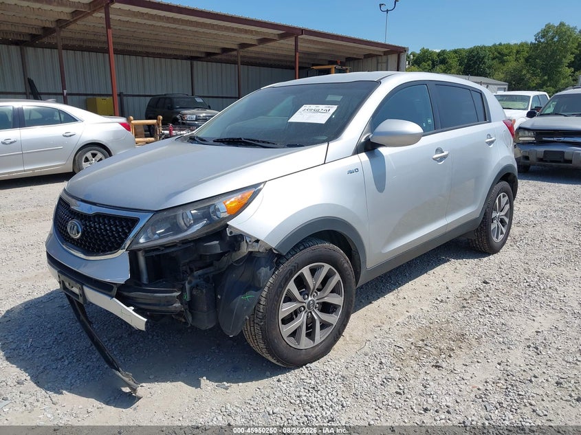2014 Kia Sportage, Front End, IAAI, VIN KNDPBCAC0E7640789 — photo 2