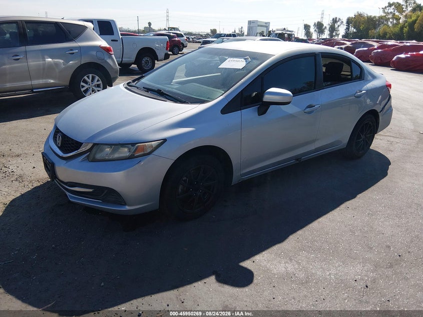 2014 Honda Civic, Right Rear, IAAI, VIN 2HGFB2F54EH527112 — photo 2