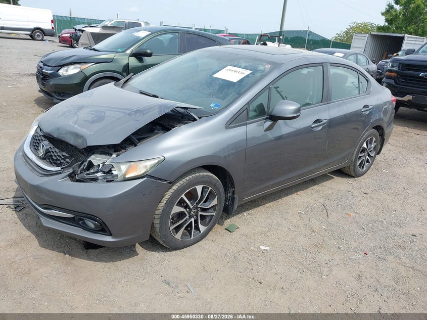 2013 Honda Civic, Front End, IAAI, VIN 19XFB2F91DE203613 — photo 2