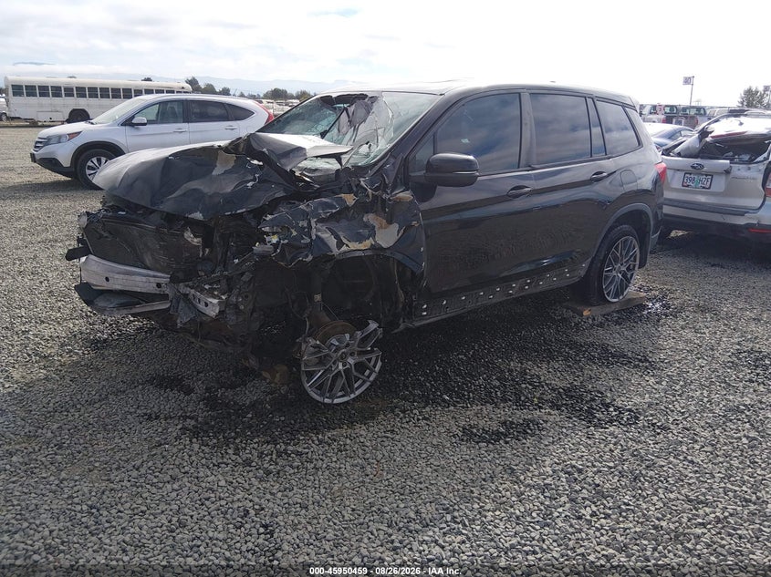 2019 Honda Passport Ex-L, Front End, IAAI, VIN 5FNYF8H54KB026797 — photo 2