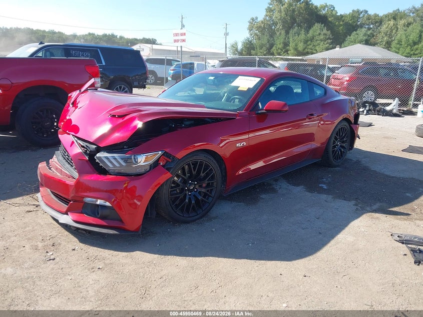 2016 Ford Mustang, Front & Rear, IAAI, VIN 1FA6P8CF5G5210830 — photo 2