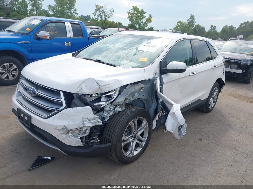 2017 Ford Edge, Удар ззаду, IAAI, VIN 2FMPK4K89HBB51637 — фото 2