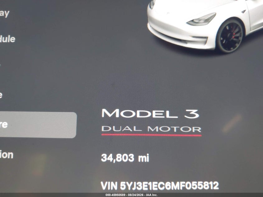 2021 TESLA MODEL 3 auction photo 7