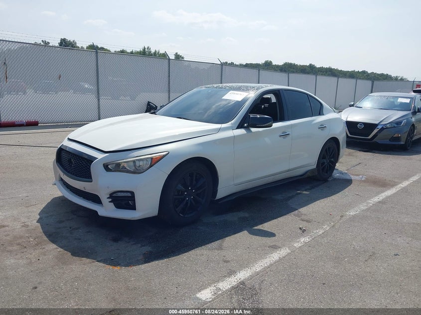 2014 Infiniti Q50, Удар ззаду, IAAI, VIN JN1BV7AR7EM688808 — фото 2