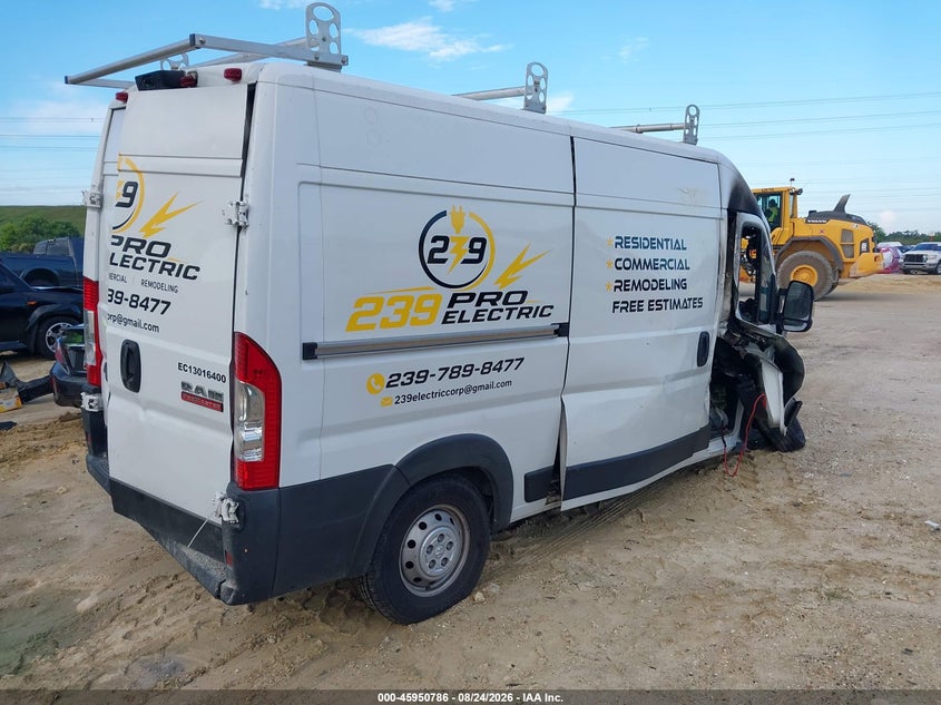 RAM PROMASTER 2500 2019 VIN 3C6TRVCG9KE541137