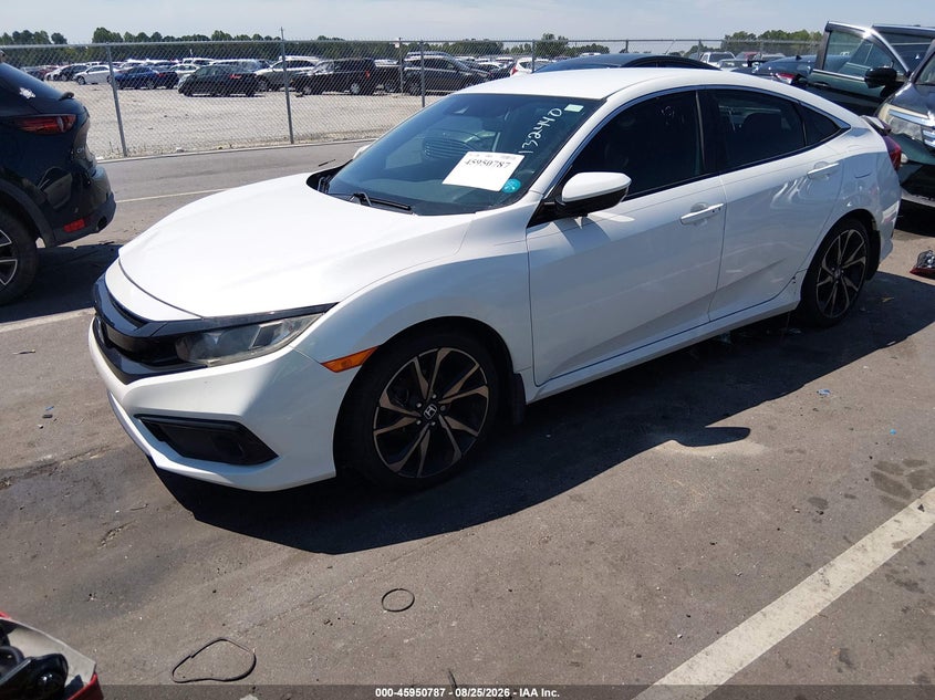 2020 Honda Civic, Правый зад, IAAI, VIN 2HGFC2F87LH584277 — фото 2