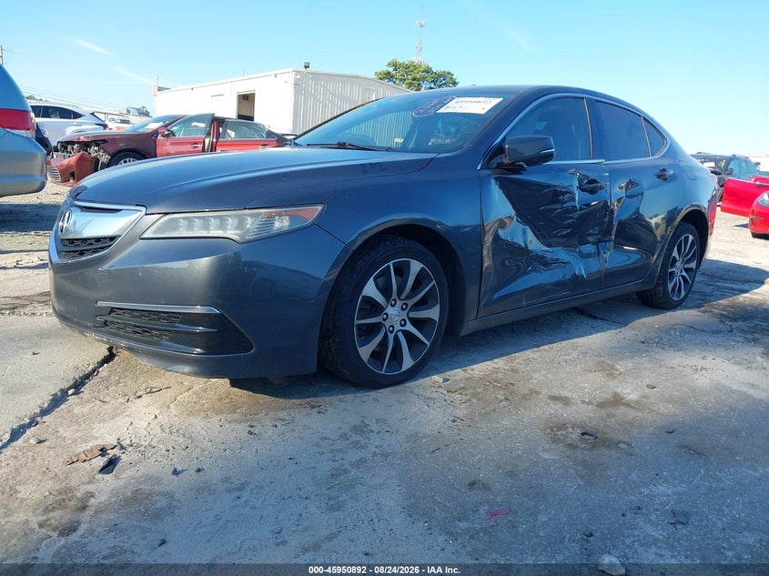 2016 Acura TLX, Левый бок, IAAI, VIN 19UUB1F35GA013528 — фото 2