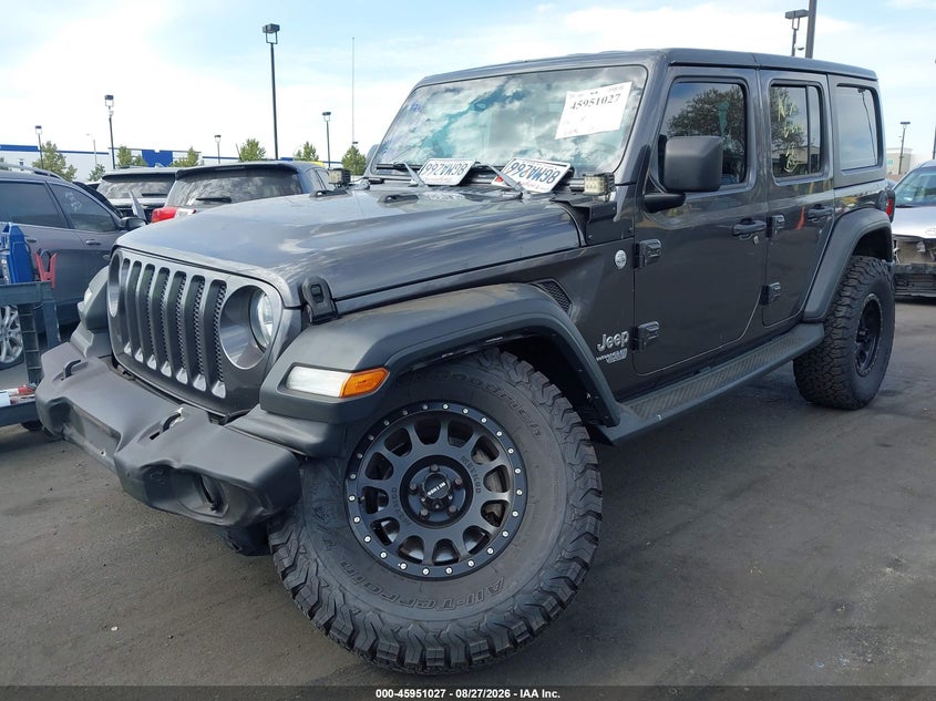 Vin: 1c4hjxdg7jw268235, lot: 46450241, jeep wrangler unlimited sport 4x4 20182