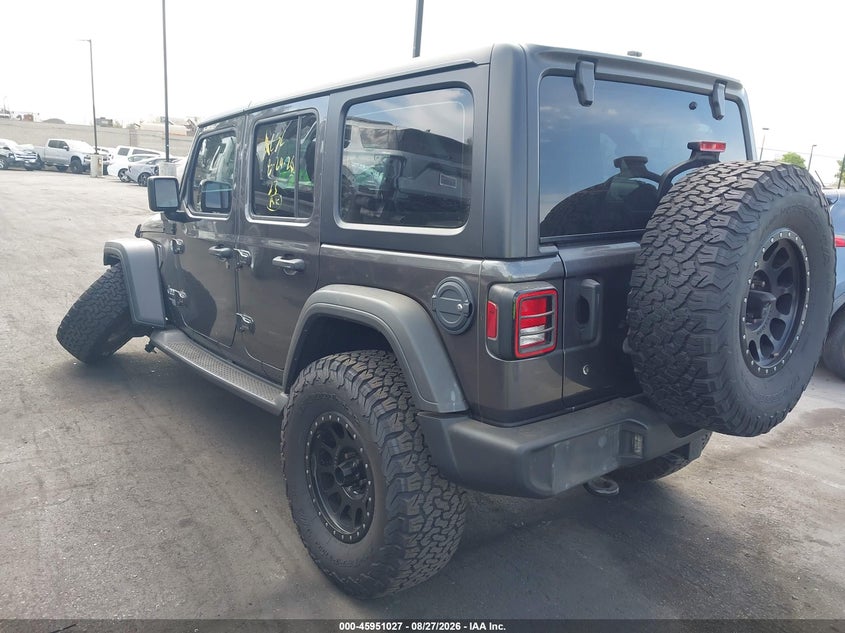 Vin: 1c4hjxdg7jw268235, lot: 46450241, jeep wrangler unlimited sport 4x4 20183