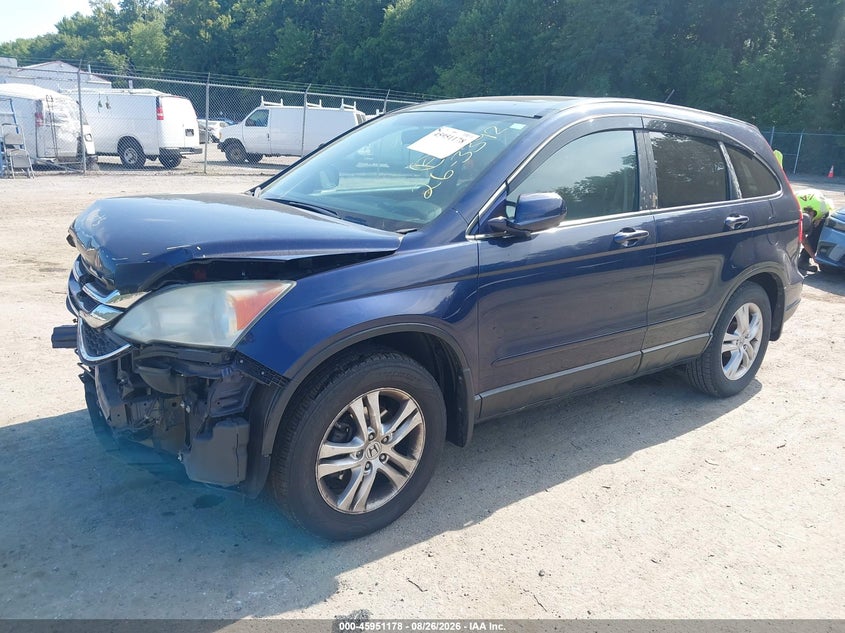2010 Honda Cr-V Ex-L, Front End, IAAI, VIN 5J6RE4H73AL042285 — photo 2