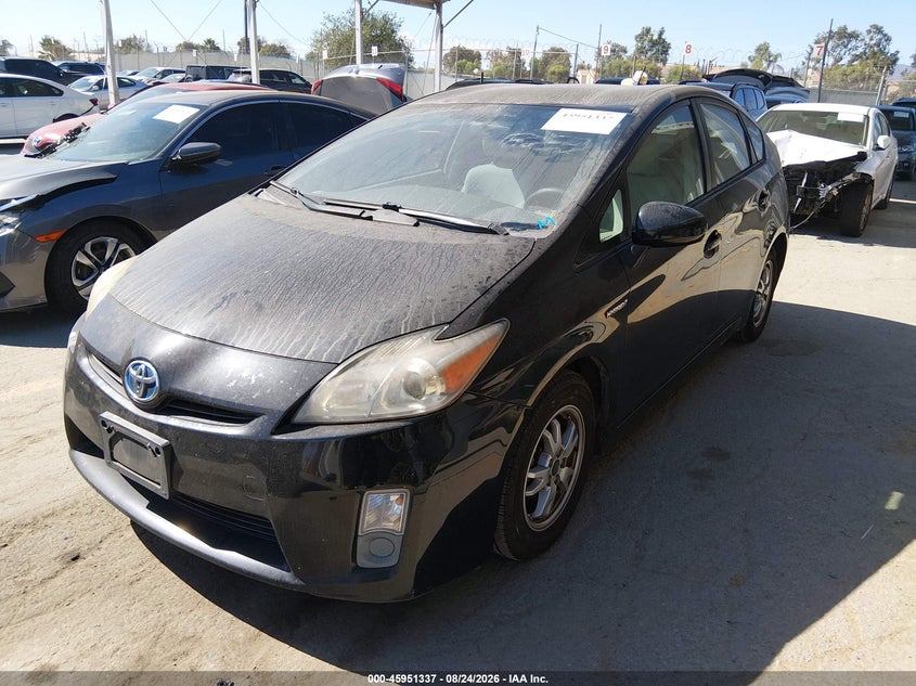 2010 Toyota Prius, Rear, IAAI, VIN JTDKN3DU1A1306676 — photo 2